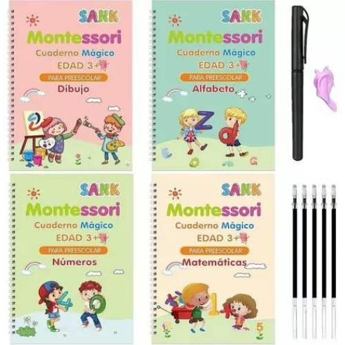 SET 4 LIBROS DE CALIGRAFÍA INTELIGENTE