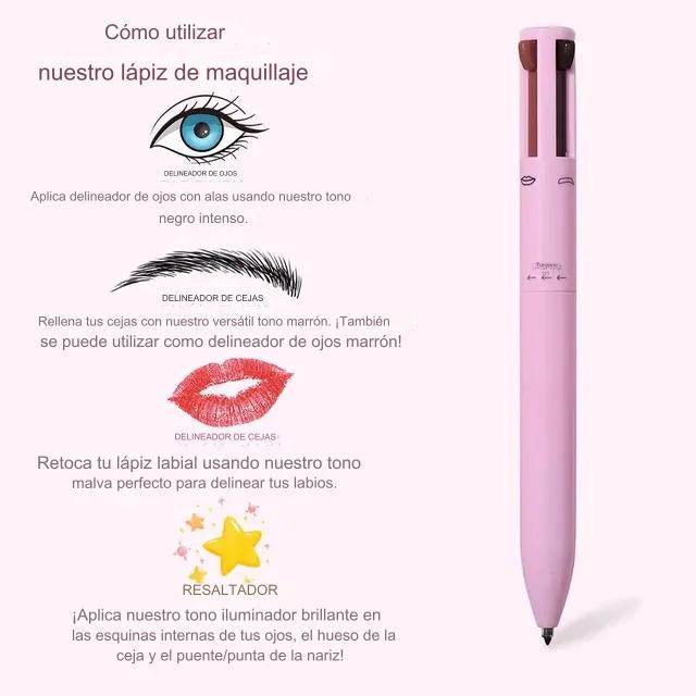 LÁPIZ DE MAQUILLAJE MÁGICO 4 EN 1 - My Store