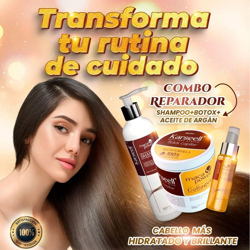 COMBO KARSEELL 3 EN 1 - BOTOX + SHAMPOO + ACEITE DE ARGAN